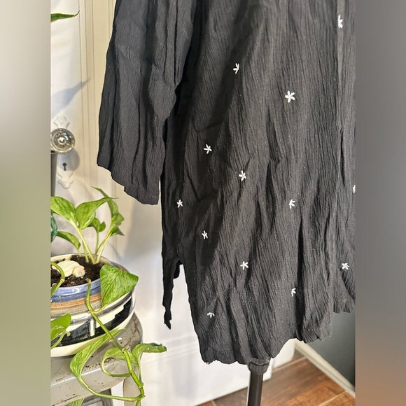 Coral Bay women’s 2X beach tunic 100% viscose rayon black - Picture 2 of 8